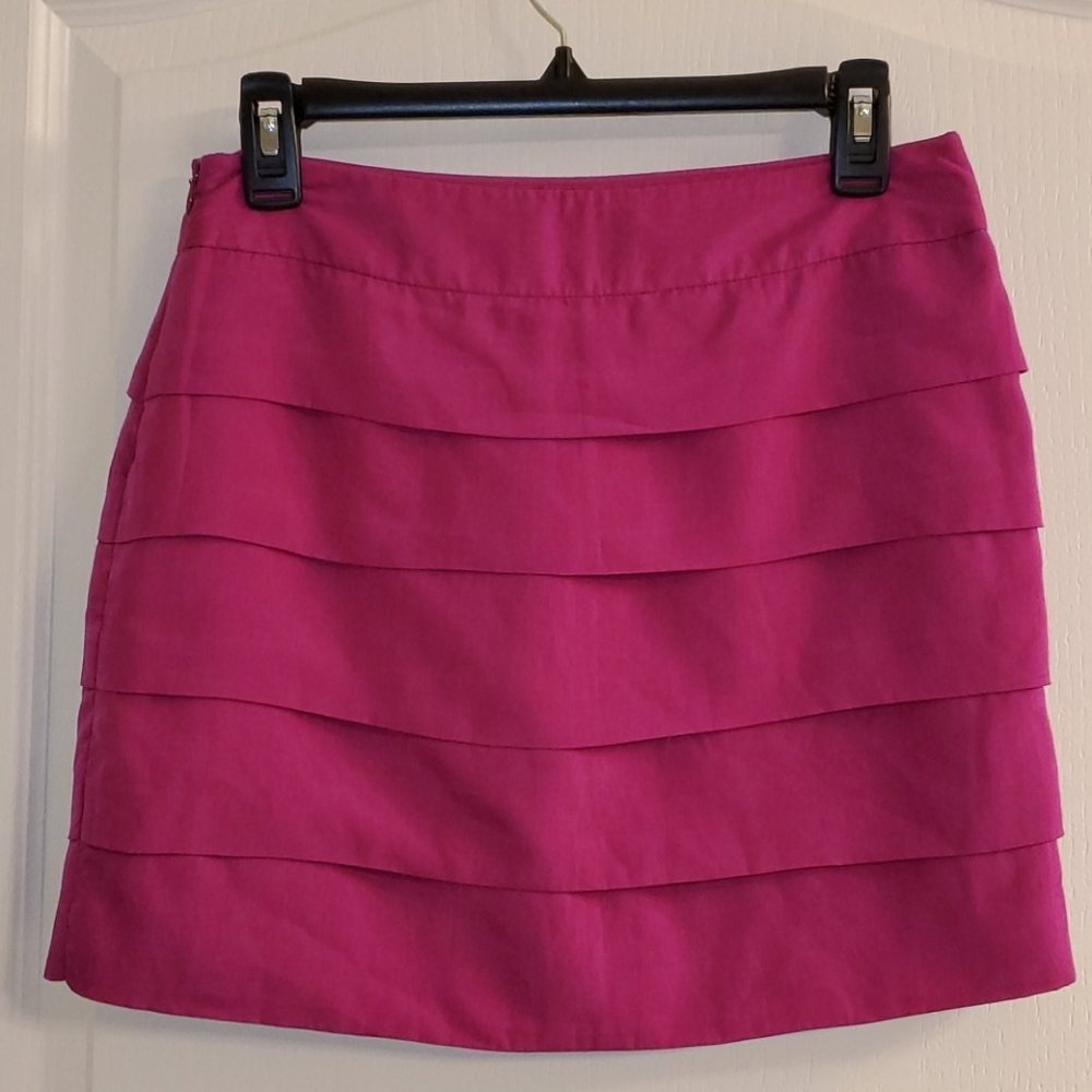 The Limited Fuchsia Pink Layered Mini Skirt Tiered Party Skirt Size 2 NWOT - Picture 4 of 9